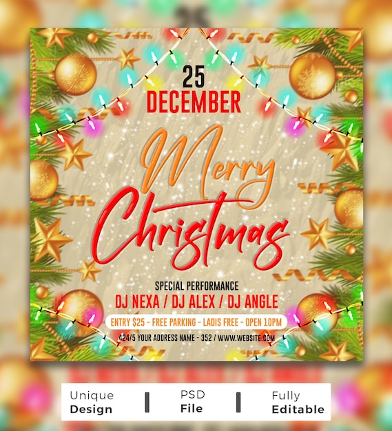 Flyer della festa di Natale