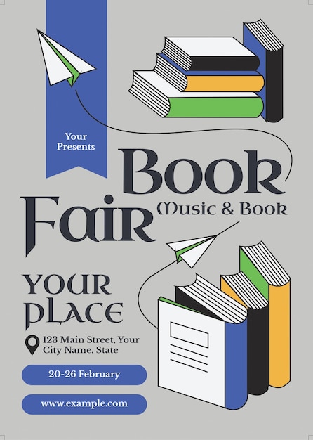 Flyer della fiera del libro