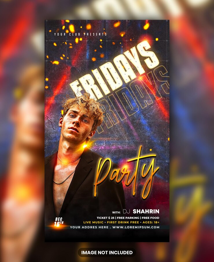 PSD flyer di un evento musicale o banner sui social media e modello di post su facebook