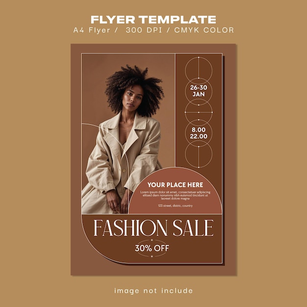 Flyer di vendita di moda