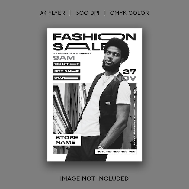 Flyer di vendita di moda