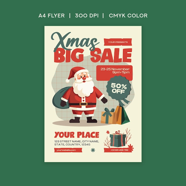 Flyer di vendita di Natale