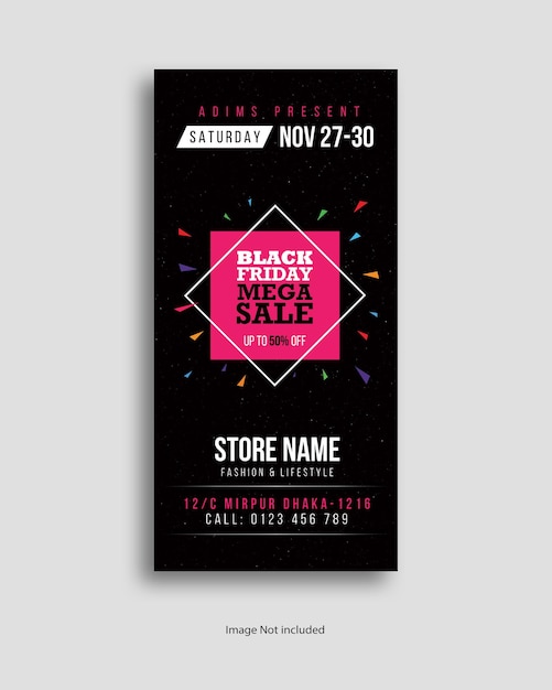 Flyer Dl De La Vente Du Vendredi Noir