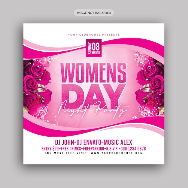 PSD flyer do dia da mulher