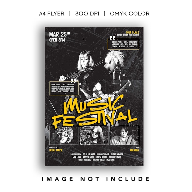 Flyer do Festival de Música
