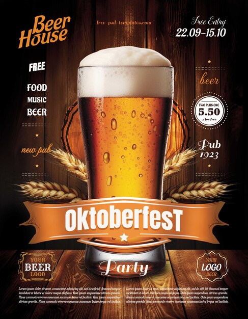 PSD flyer du club de l'oktoberfest