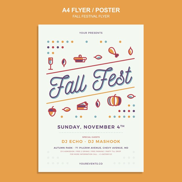 PSD flyer du festival d'automne