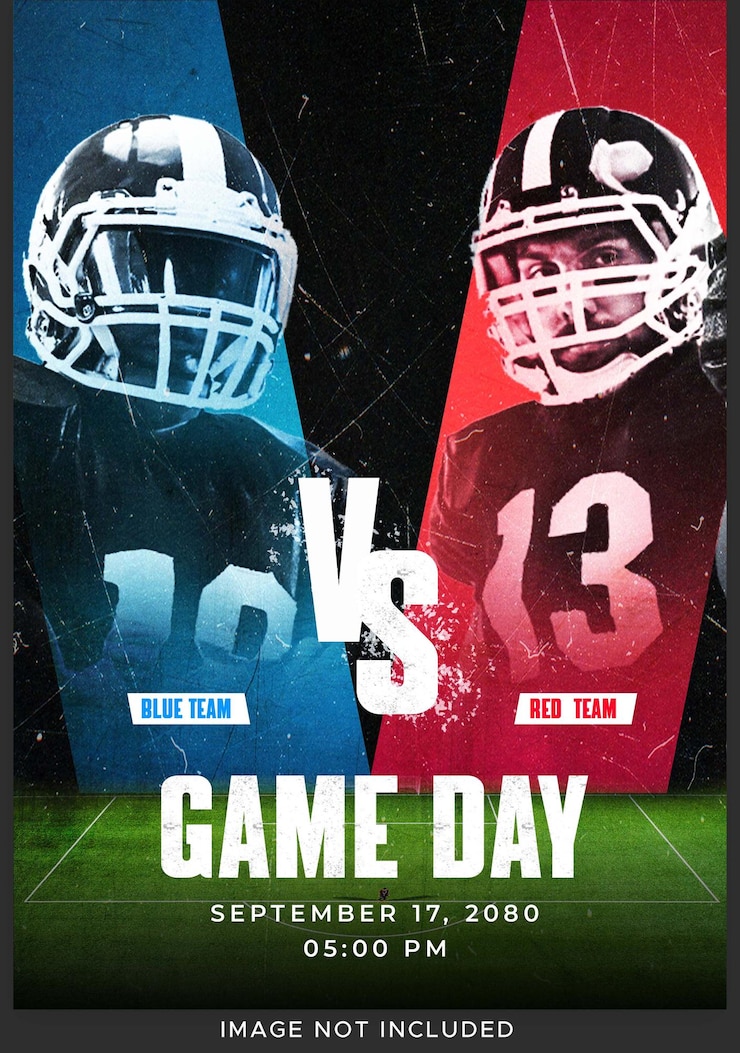 PSD flyer du jour du match de football