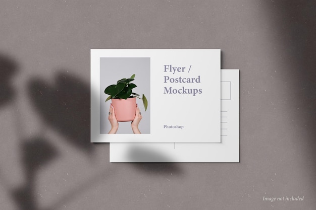 Flyer e cartão postal Mockup Front View