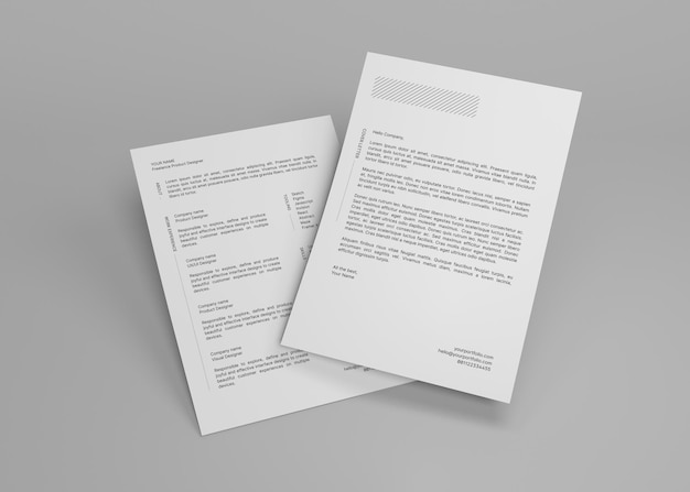 Flyer e mockup di carta intestata