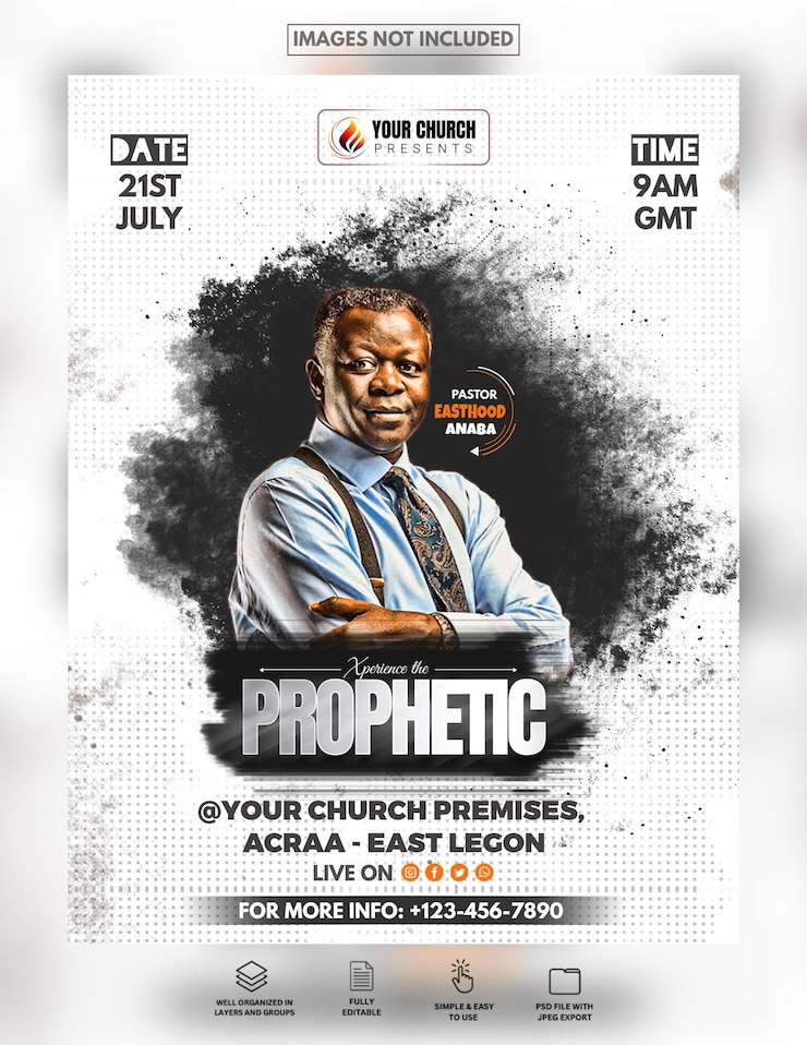 PSD flyer de l'église