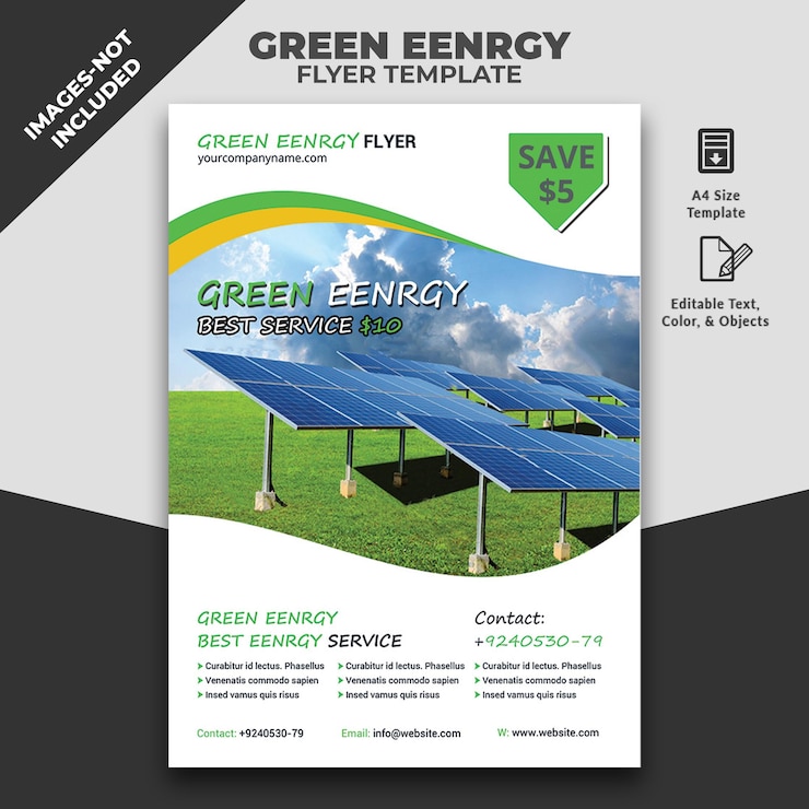 PSD flyer sur l'énergie verte