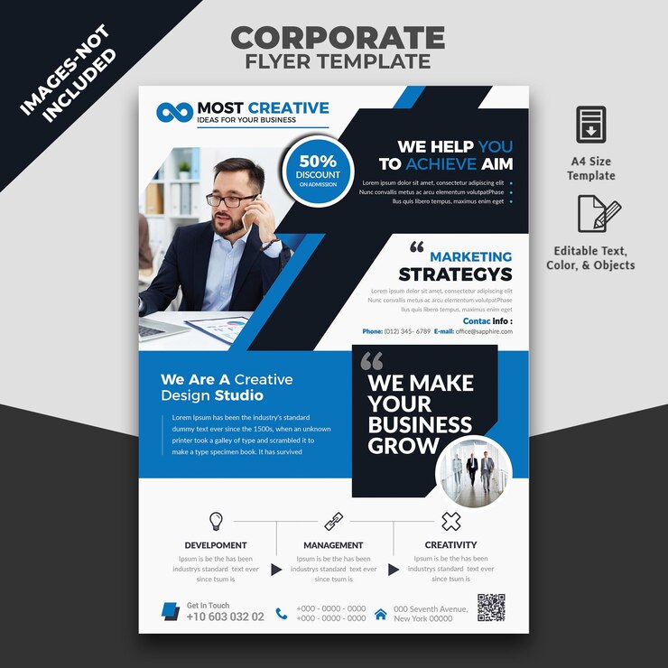 PSD flyer de l'entreprise