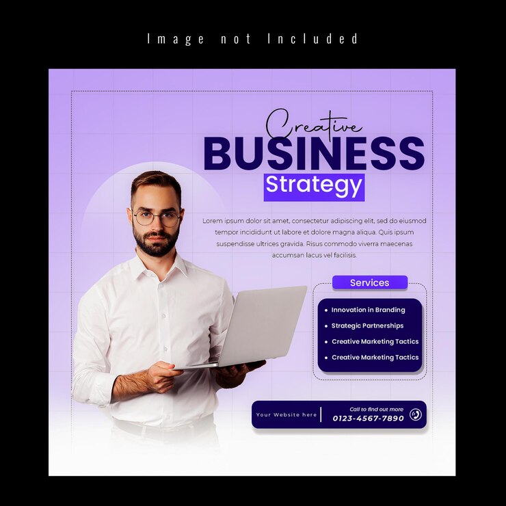 Flyer de estrategia de negocios creativo