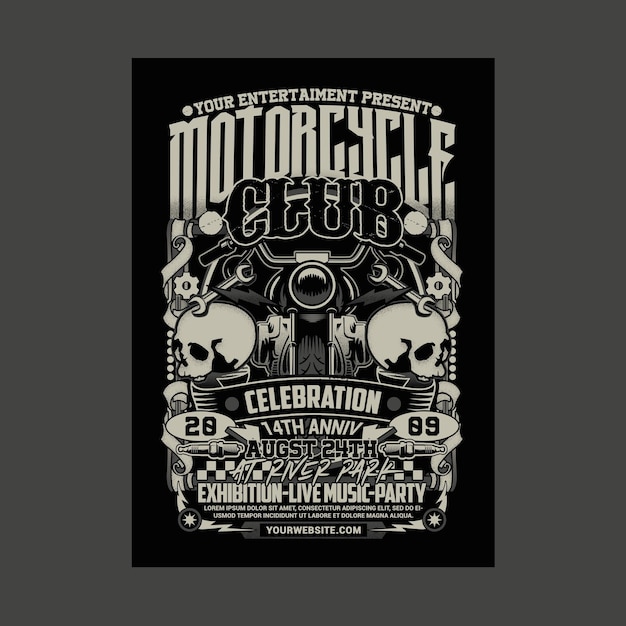 Flyer de l'événement du club de moto
