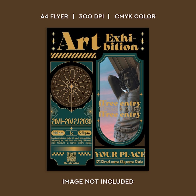 Flyer de la exposición de arte
