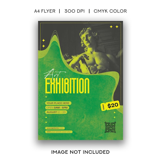 Flyer de la exposición de arte