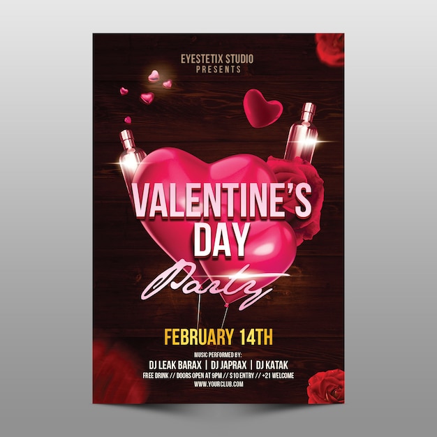 Flyer festa di San Valentino