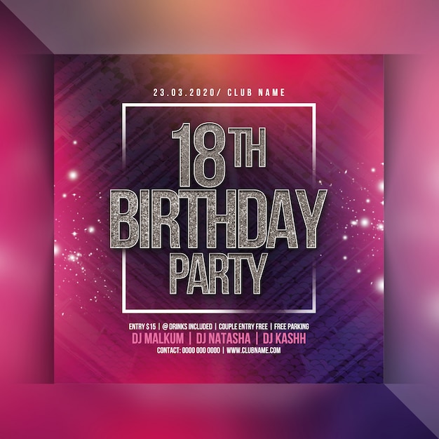 Flyer Fête D'anniversaire 18