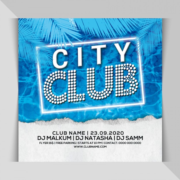 Flyer de fête City club