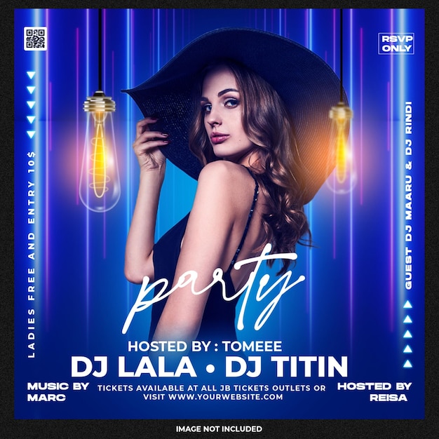 Un flyer de la fête du DJ du club posté sur les réseaux sociaux