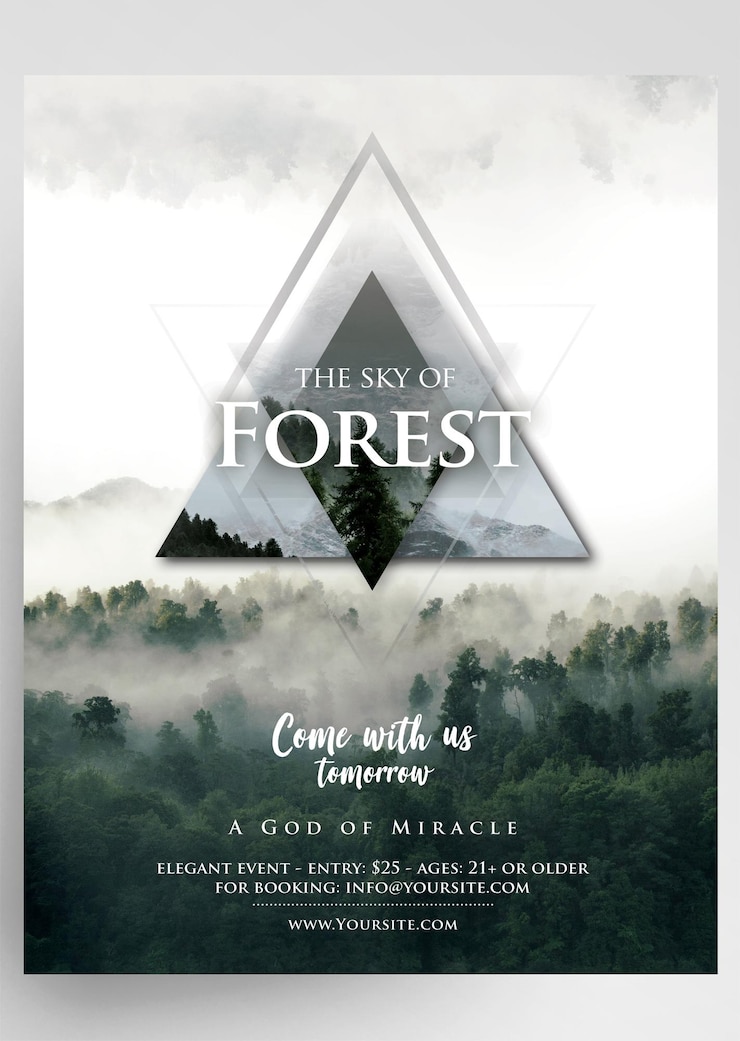 PSD flyer de la fête du jour de la forêt