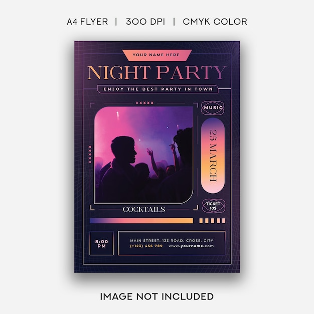 PSD flyer fête de nuit