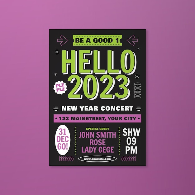 Flyer de fête rétro