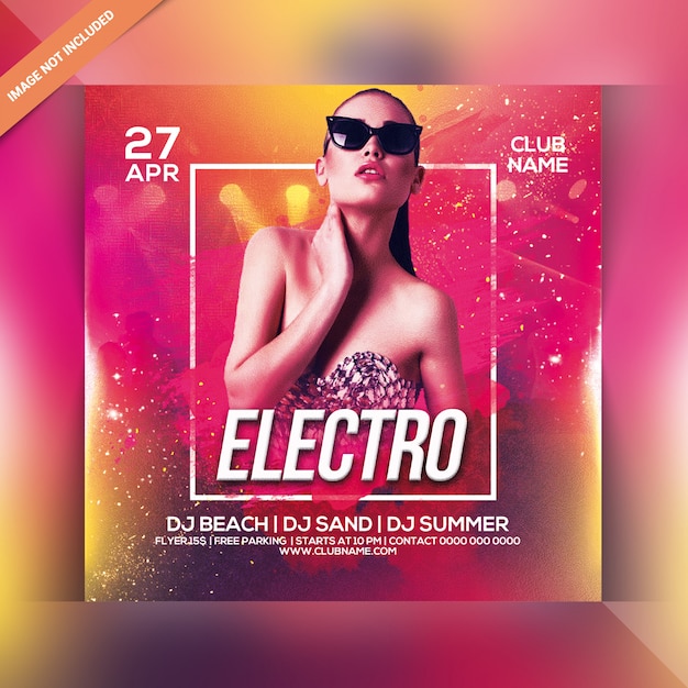 Flyer fiesta electro noche