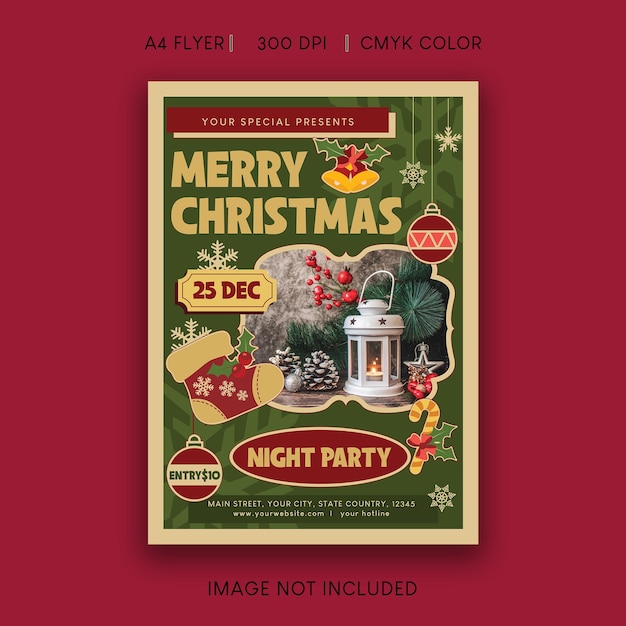 Flyer de la fiesta de Navidad