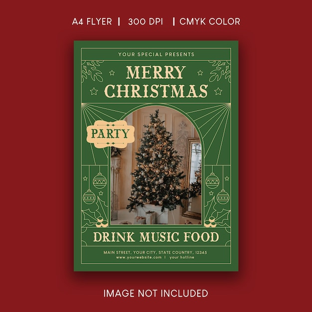 Flyer de la fiesta de Navidad