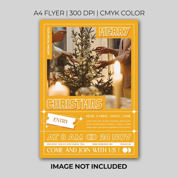 Flyer de la fiesta de Navidad