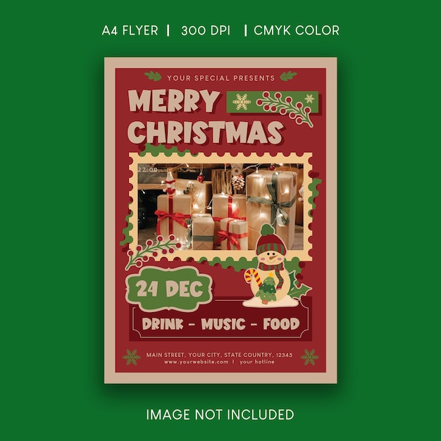 Flyer de la fiesta de Navidad