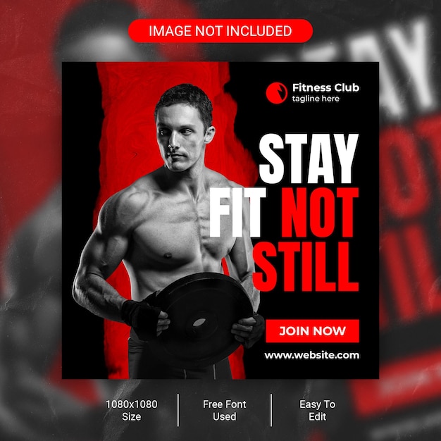 Flyer De Fitness Ou De Gym Et Modèle De Bannière Promotionnelle Instagram