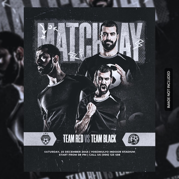 Flyer de football ou modèle de publication sur les réseaux sociaux