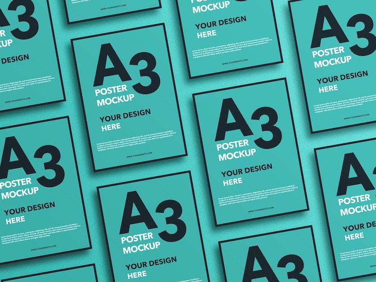 PSD flyer format a3 ou maquette d'affiche