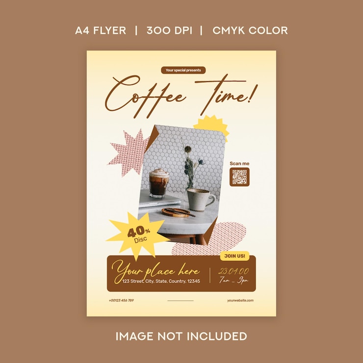 PSD flyer für ein café