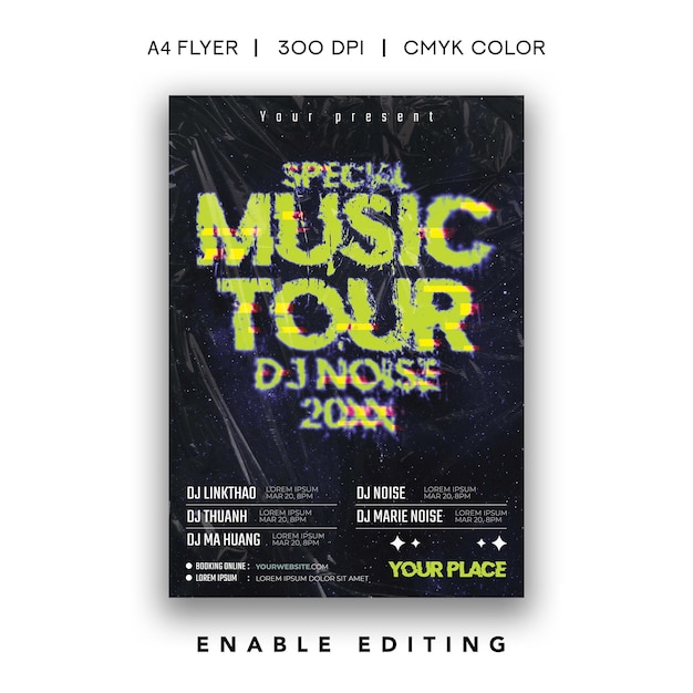 Flyer de la gira musical