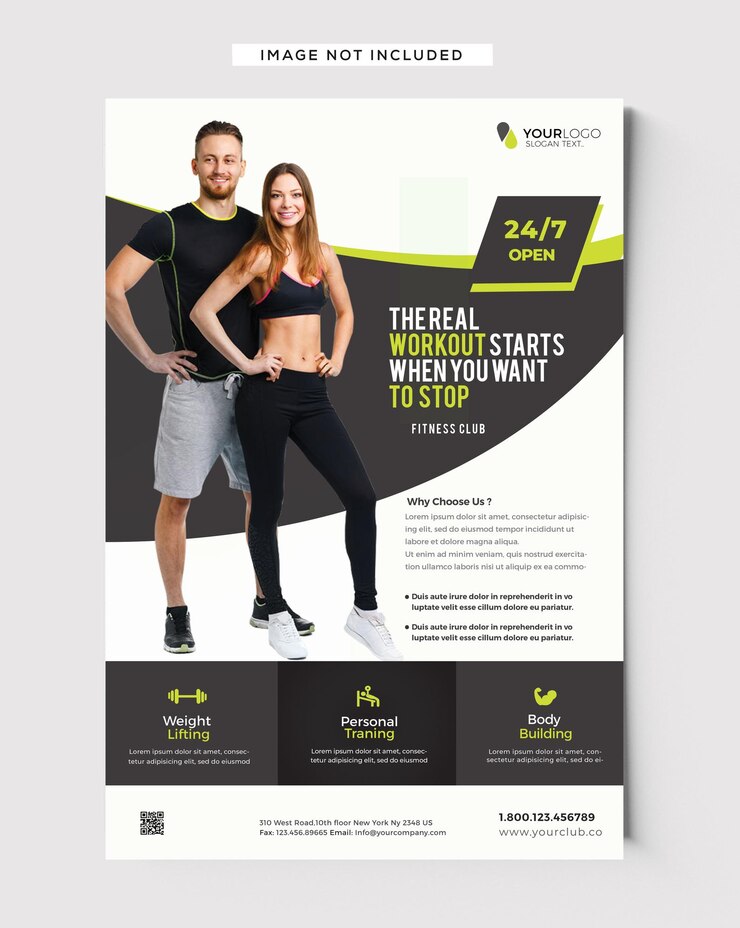 PSD flyer de gym et fitness