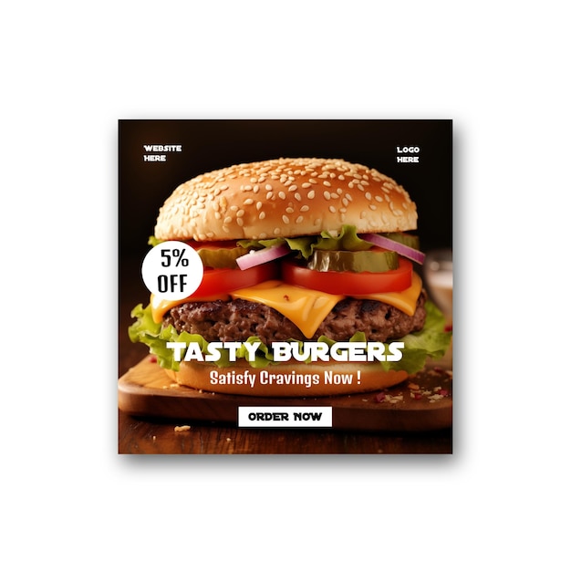 PSD flyer de hamburger pour votre entreprise psd