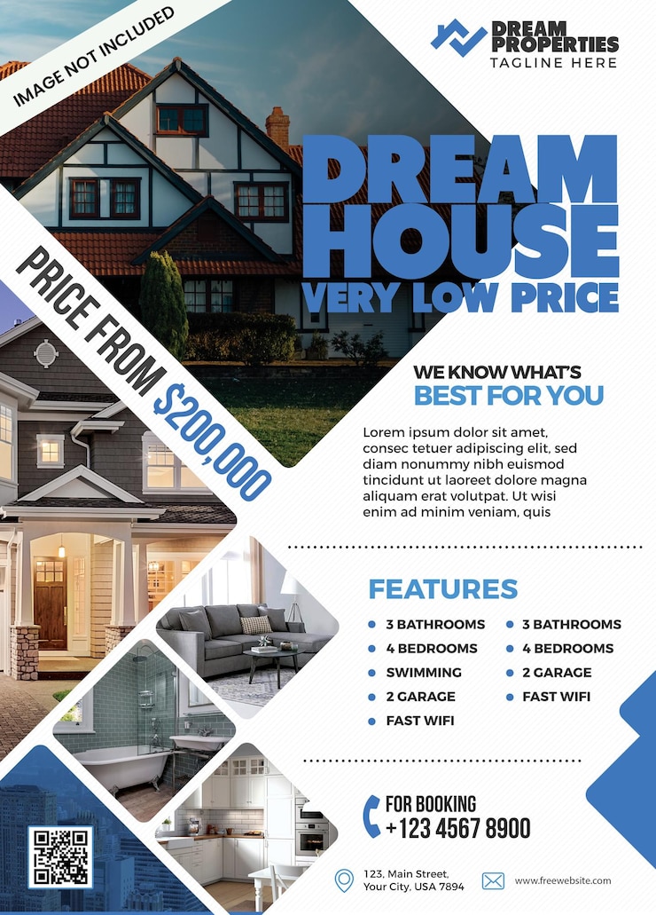 PSD flyer sur l'immobilier