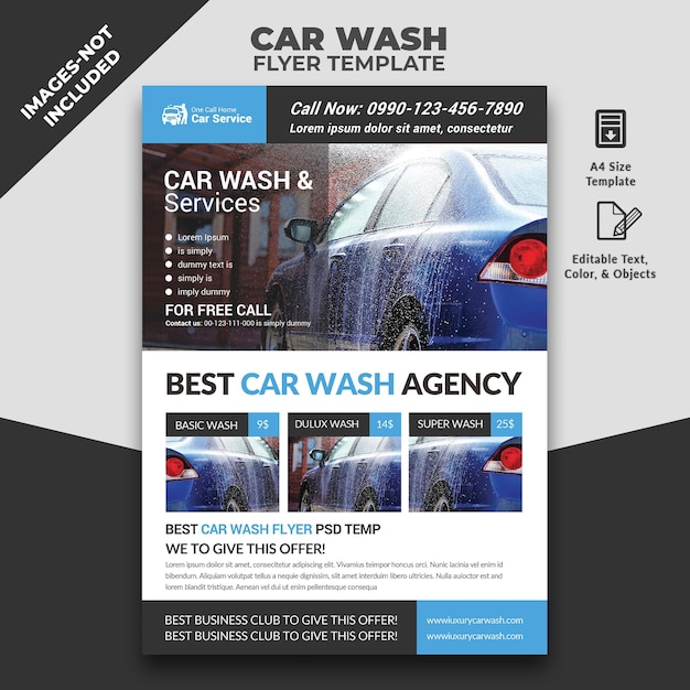 Flyer de lavage de voiture