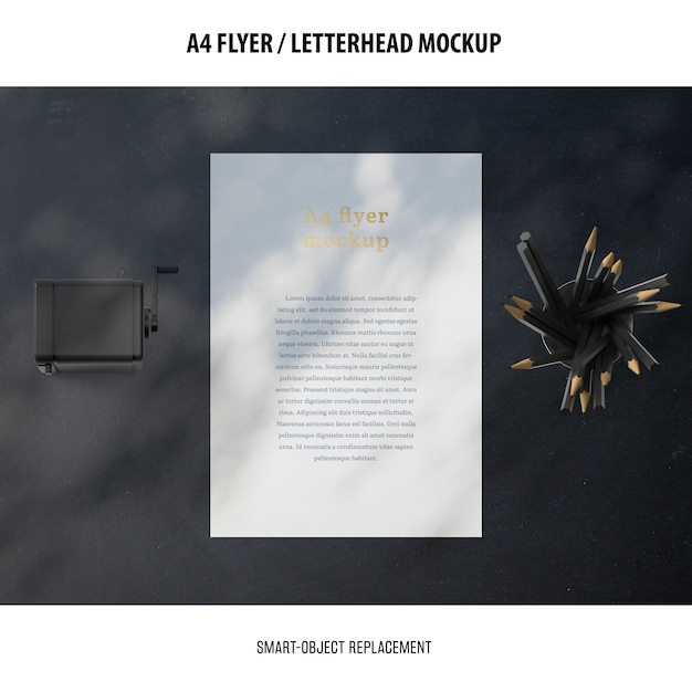 Flyer ou maquette de papier à en-tête