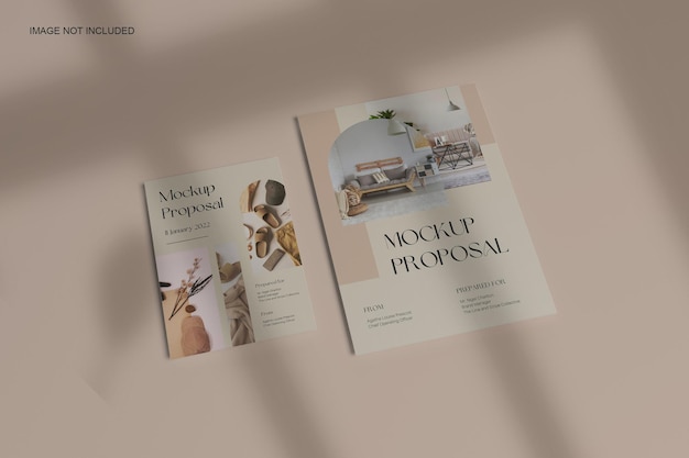 Flyer Mockup A4 A5 Schattenüberlagerung
