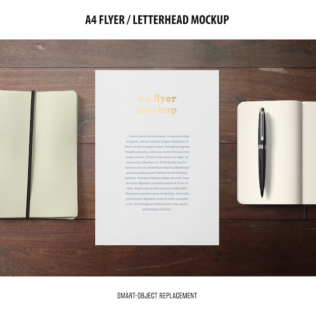 Flyer oder Briefkopf Mockup