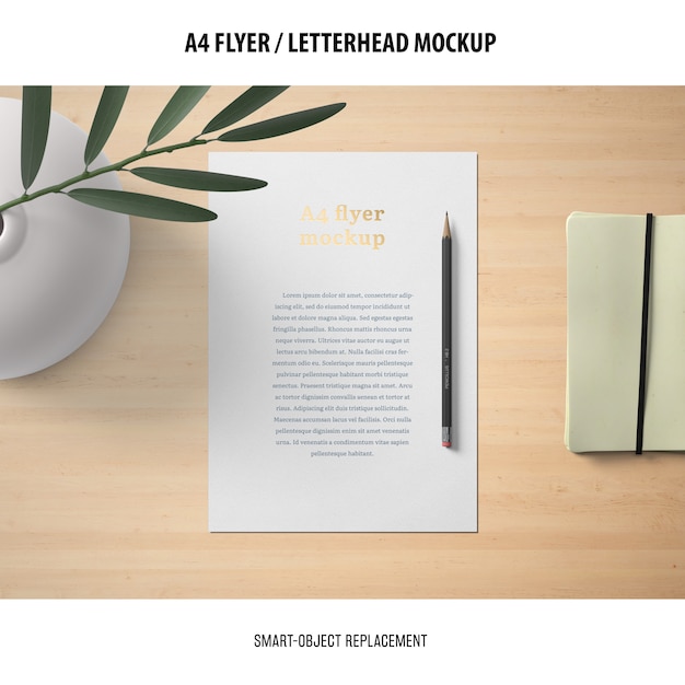 Flyer oder Briefkopf Mockup