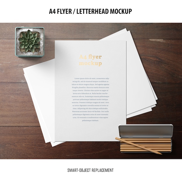 Flyer oder Briefkopf Mockup