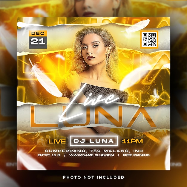 Flyer Party Post Premium Psd