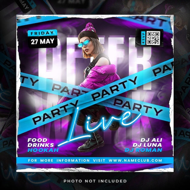 Flyer Party Post Premium Psd