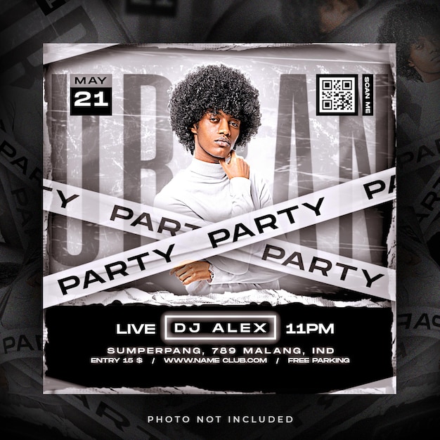 Flyer party post premium psd